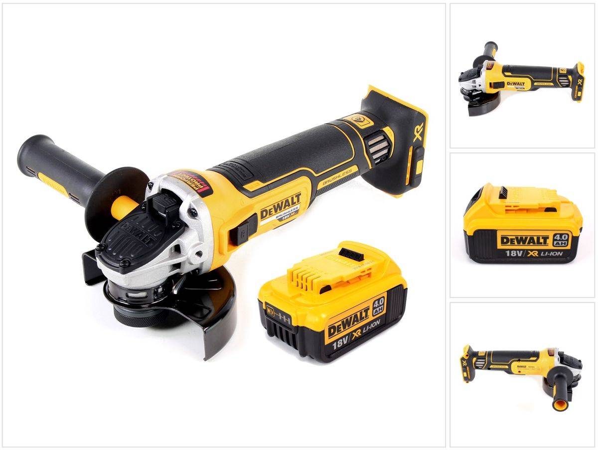 DeWalt DCG 405 N Akku Winkelschleifer 18V 125mm Brushless + 1x Akku 4,0Ah - ohne Ladegerät