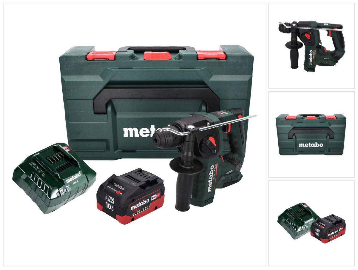 Metabo BH 18 LTX BL 16 Akku Bohrhammer 18 V 1.3 J SDS-plus Brushless + 1x Akku 10,0 Ah + Ladegerät + MetaBOX