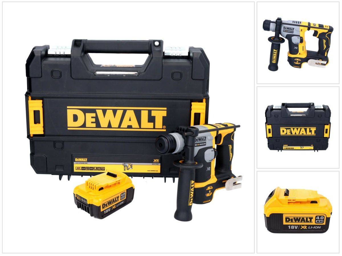 DeWalt DCH 172 Akku Bohrhammer 18 V 16 mm 1,4 Joule SDS plus Brushless + 1x Akku 4,0 Ah + TSTAK - ohne Ladegerät