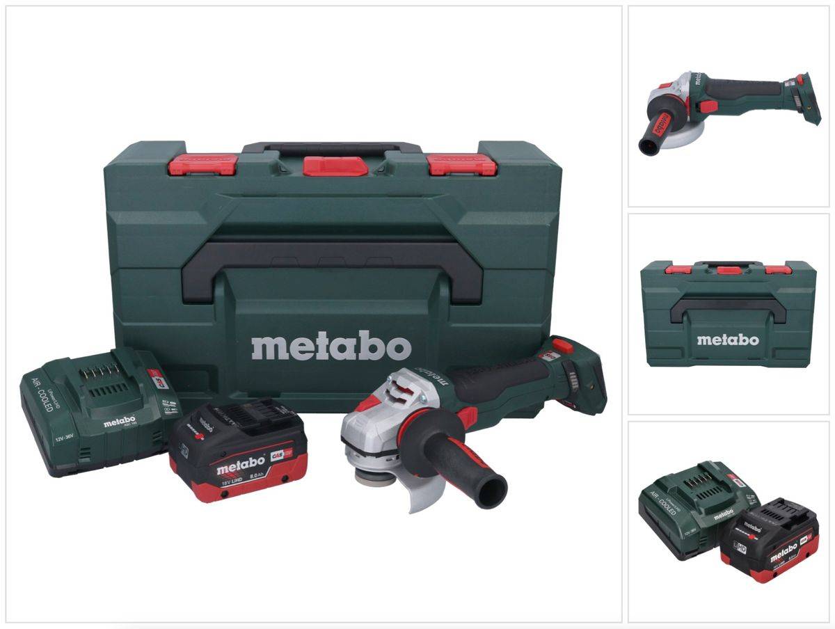 Metabo WB 18 LTX BL 15-125 Quick Akku Winkelschleifer 18 V 125 mm Brushless + 1x Akku 8,0 Ah + Ladegerät + metaBOX