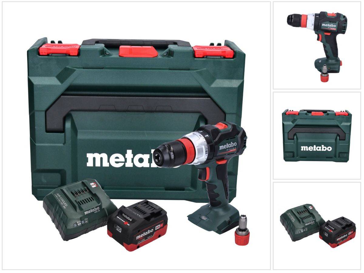 Metabo BS 18 LT BL Q Akku Bohrschrauber 18 V 75 Nm Brushless + 1x Akku 8,0 Ah + Ladegerät + metaBOX