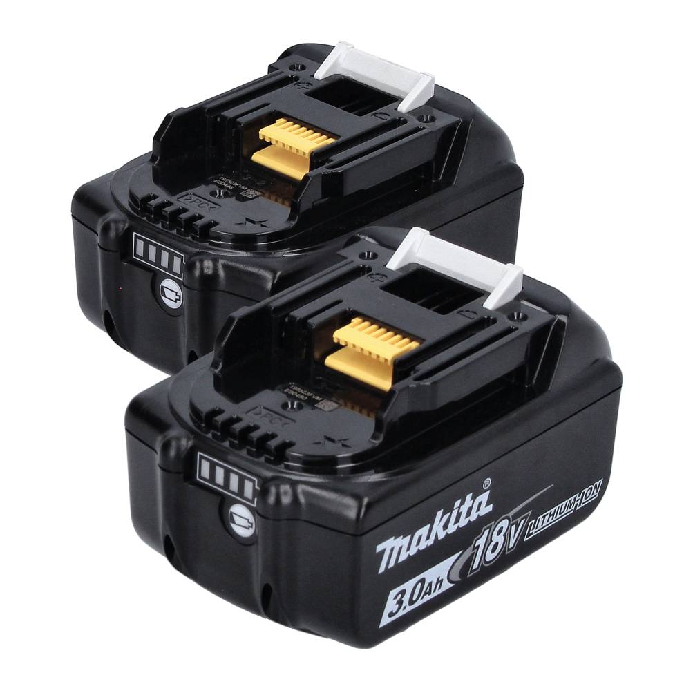 Makita BL 1830 B Li-Ion Akku Set 2x 18 V 3,0 Ah / 3000 mAh ( 2x 197599-5 ) mit LED Anzeige - original, kein Nachbau
