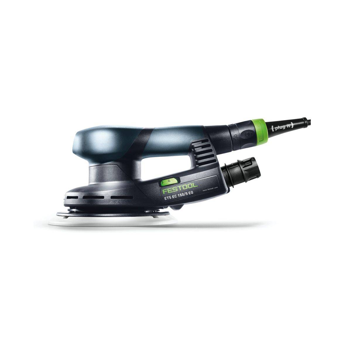 Festool ETS EC 150/5 EQ-Plus Exzenterschleifer 400 W 150 mm Brushless + 250x Schleifscheibe + 2x Protection Pad + Interface Pad + Schleifteller