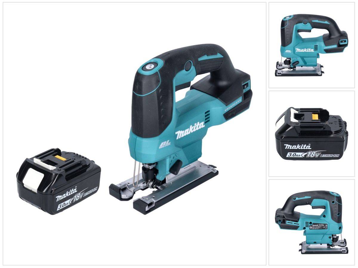 Makita DJV 184 F1 Akku Pendelhub Stichsäge 18 V Brushless + 1x Akku 3,0 Ah - ohne Ladegerät