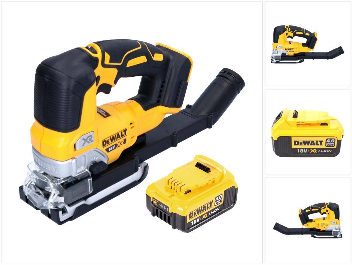 DeWalt DCS 334 N Akku Pendelhub Stichsäge 18 V Brushless + 1x Akku 4,0 Ah - ohne Ladegerät