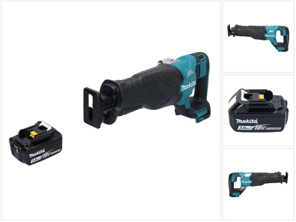Makita DJR 187 F1 Akku Reciprosäge Säbelsäge 18 V Brushless + 1x Akku 3,0 Ah - ohne Ladegerät