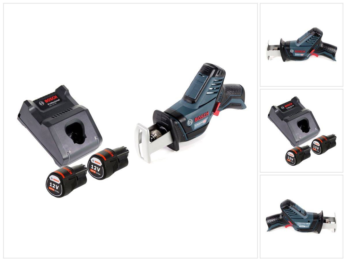 Bosch GSA 12V-14 Akku Säbelsäge 12 V + 2x Akku 2,0 Ah + Ladegerät