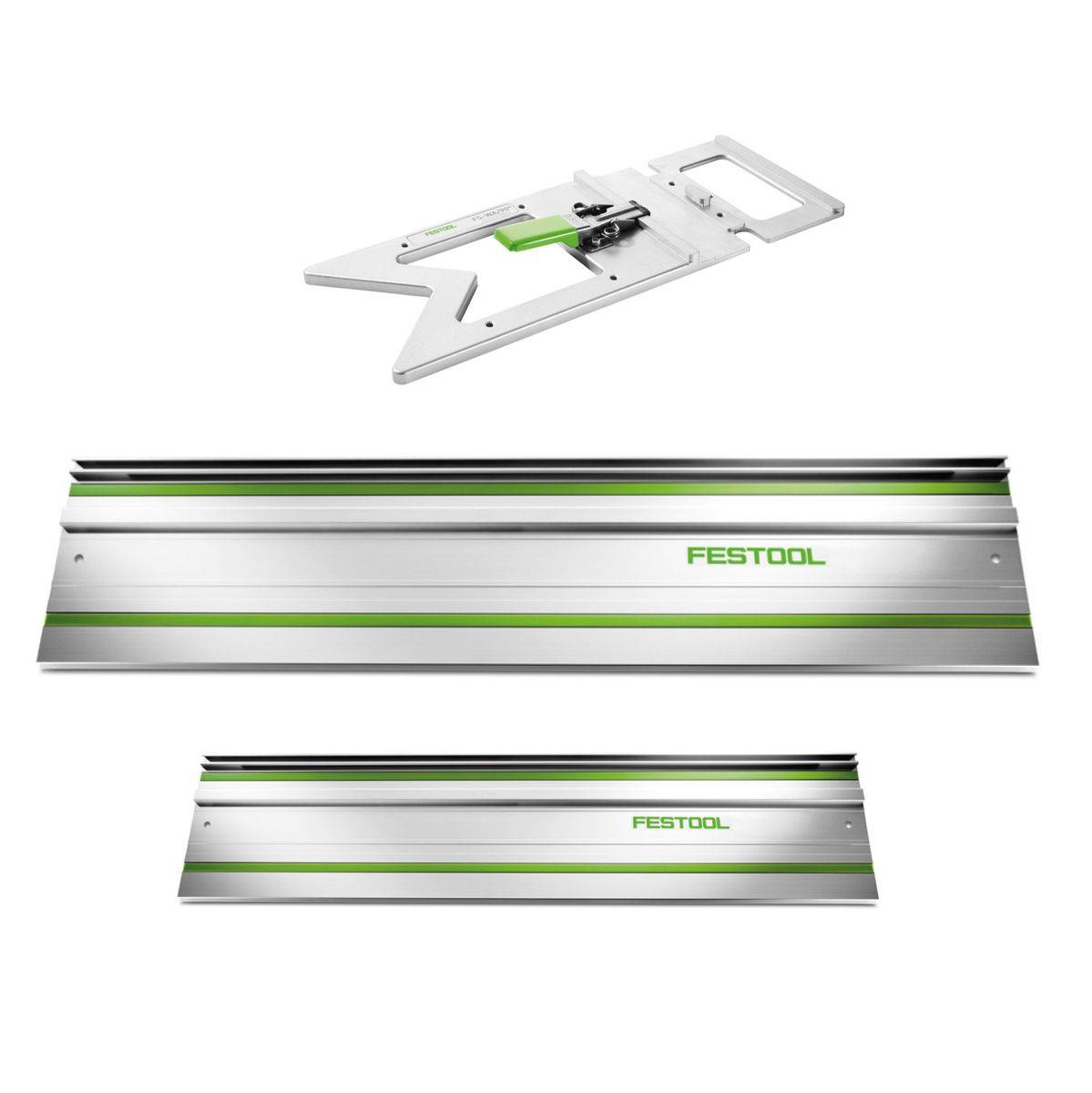 Festool Führungsschienen Set FS 1400/2 ( 491498 ) + FS 800/2 ( 491499 ) + FS-WA/90° Winkelanschlag ( 205229 )