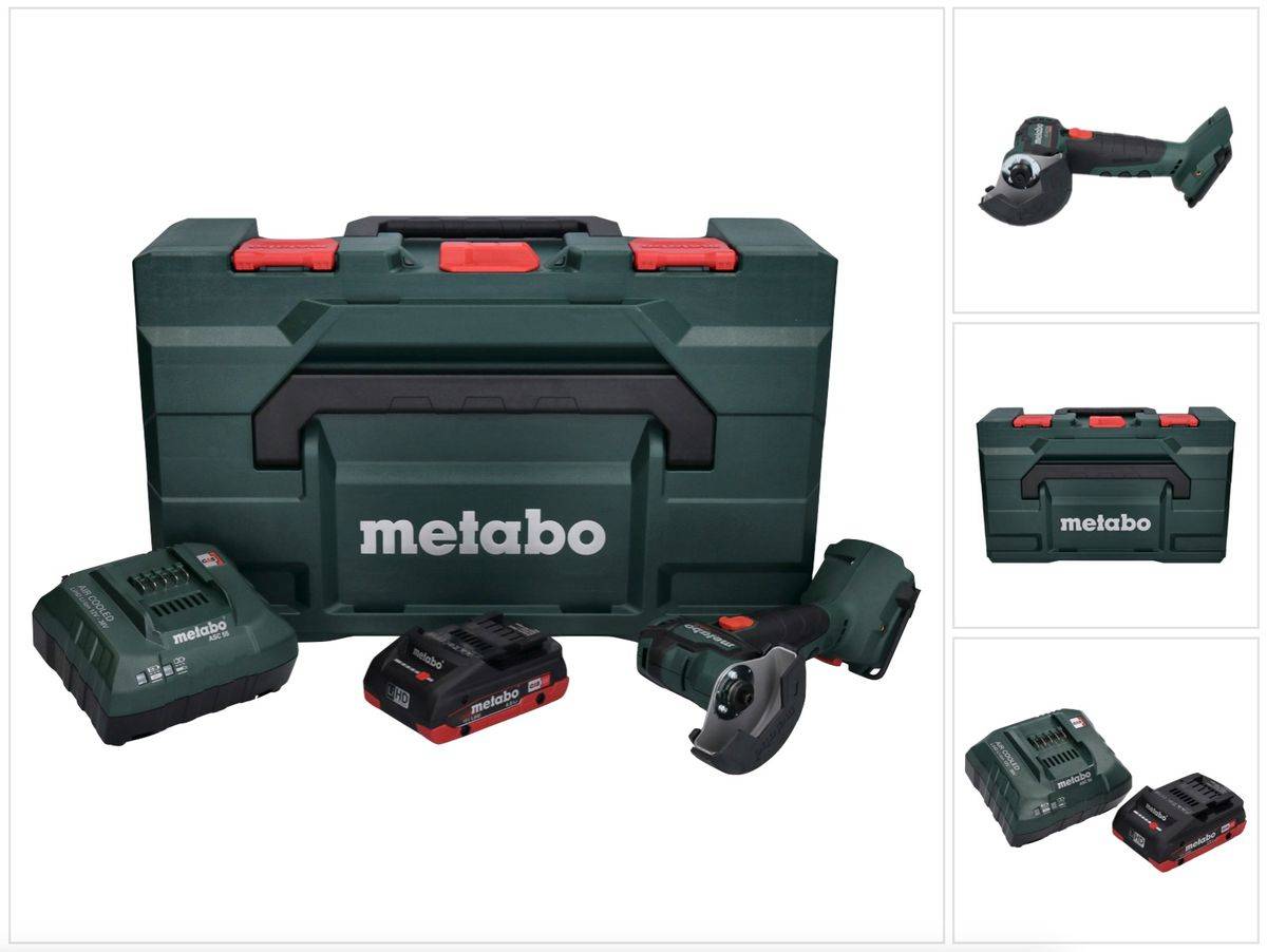 Metabo CC 18 LTX Akku Winkelschleifer 18 V 76 mm Brushless + 1x Akku 4,0Ah + Ladegerät + metaBOX
