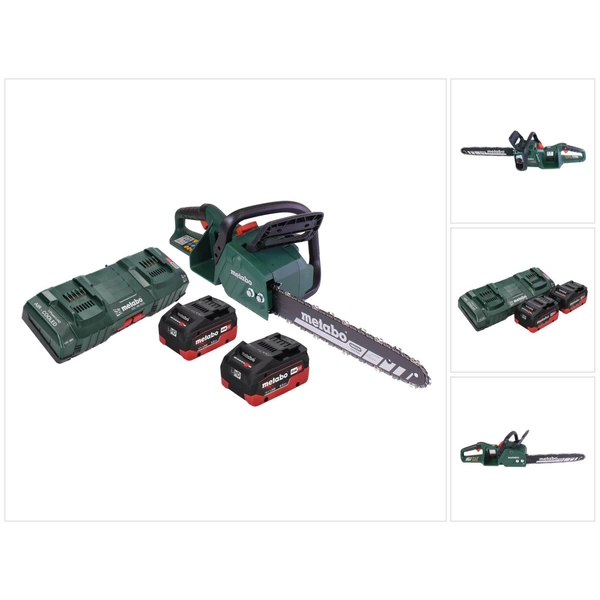 Metabo MS 36-18 LTX BL 40 Akku Kettensäge 36 V ( 2x 18 V ) 40 cm 22 m/s Brushless + 2x Akku 8,0 Ah + Doppel Ladegerät Metabo MS 36-18 LTX BL 40 Akku Kettensäge 36 V ( 2x 18 V ) 40 cm 22 m/s Brushless + 2x Akku 8,0 Ah + Doppel Ladegerät