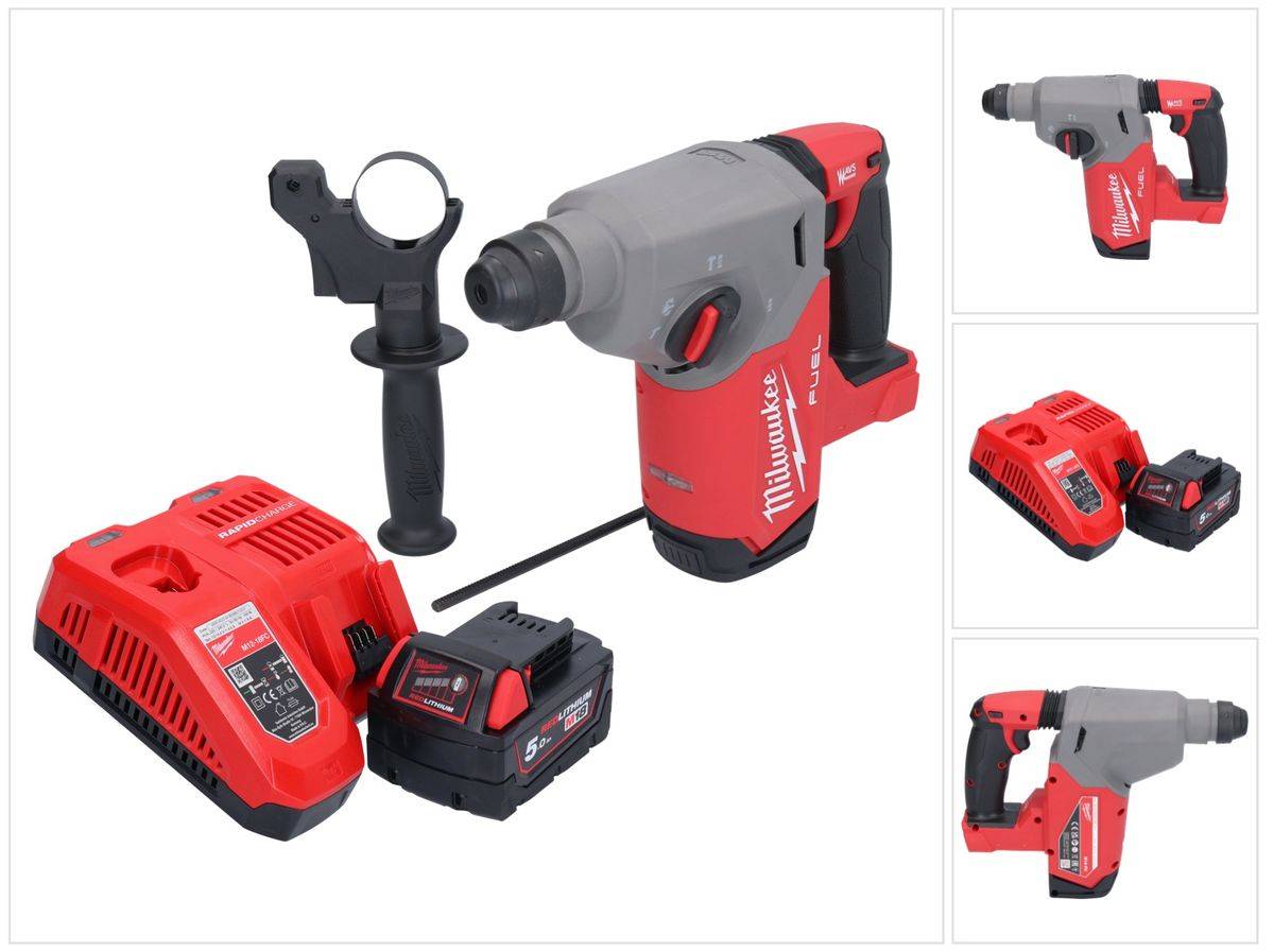 Milwaukee M18 FH-501 Akku Bohrhammer 18 V 2,5 J SDS plus Brushless + 1x Akku 5,0 Ah + Ladegerät