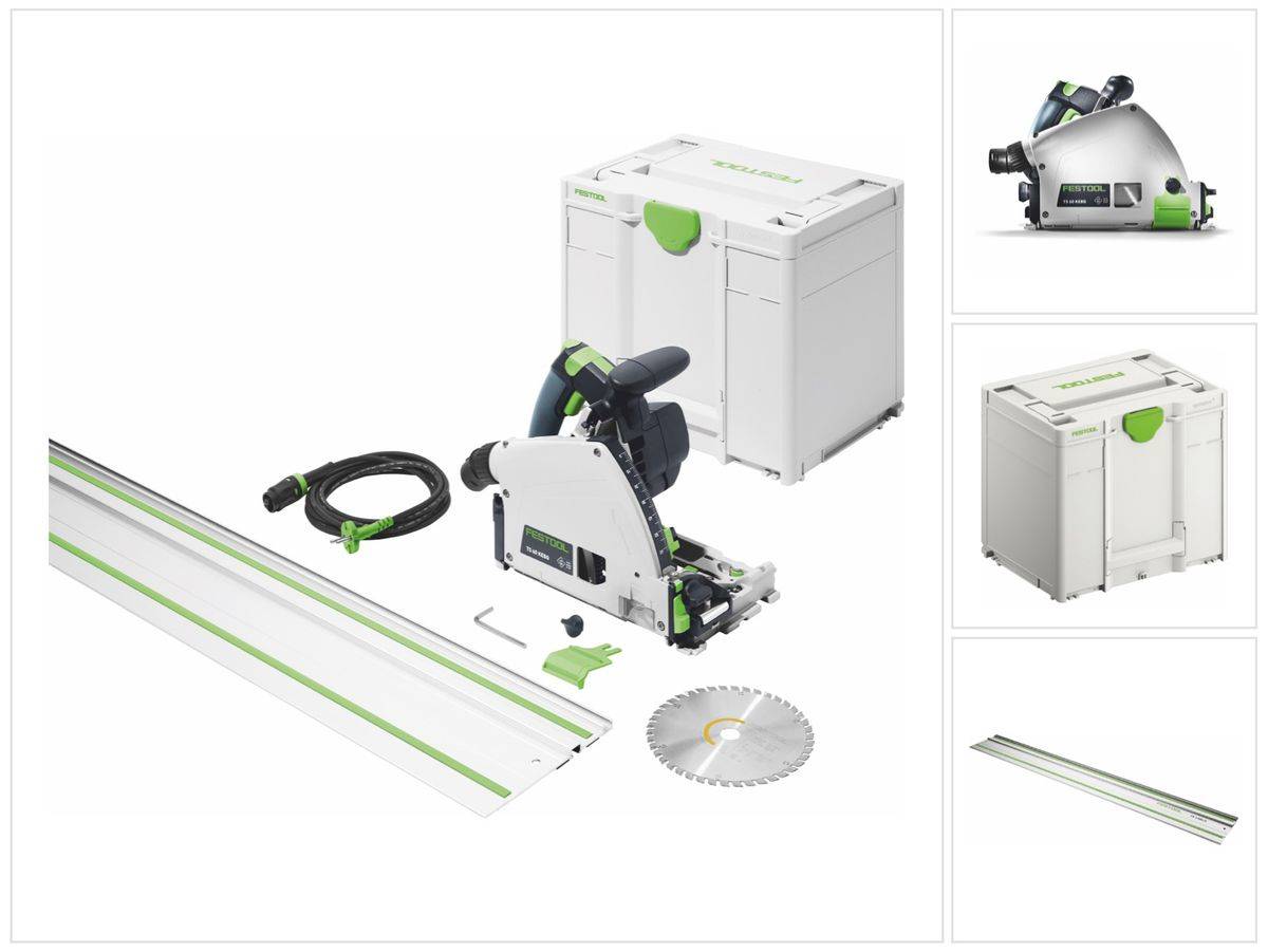 Festool TS 60 KEBQ-Plus-FS Tauchsäge 1500 Watt 168 mm + Führungsschiene 1400 mm + Systainer ( 577417 )