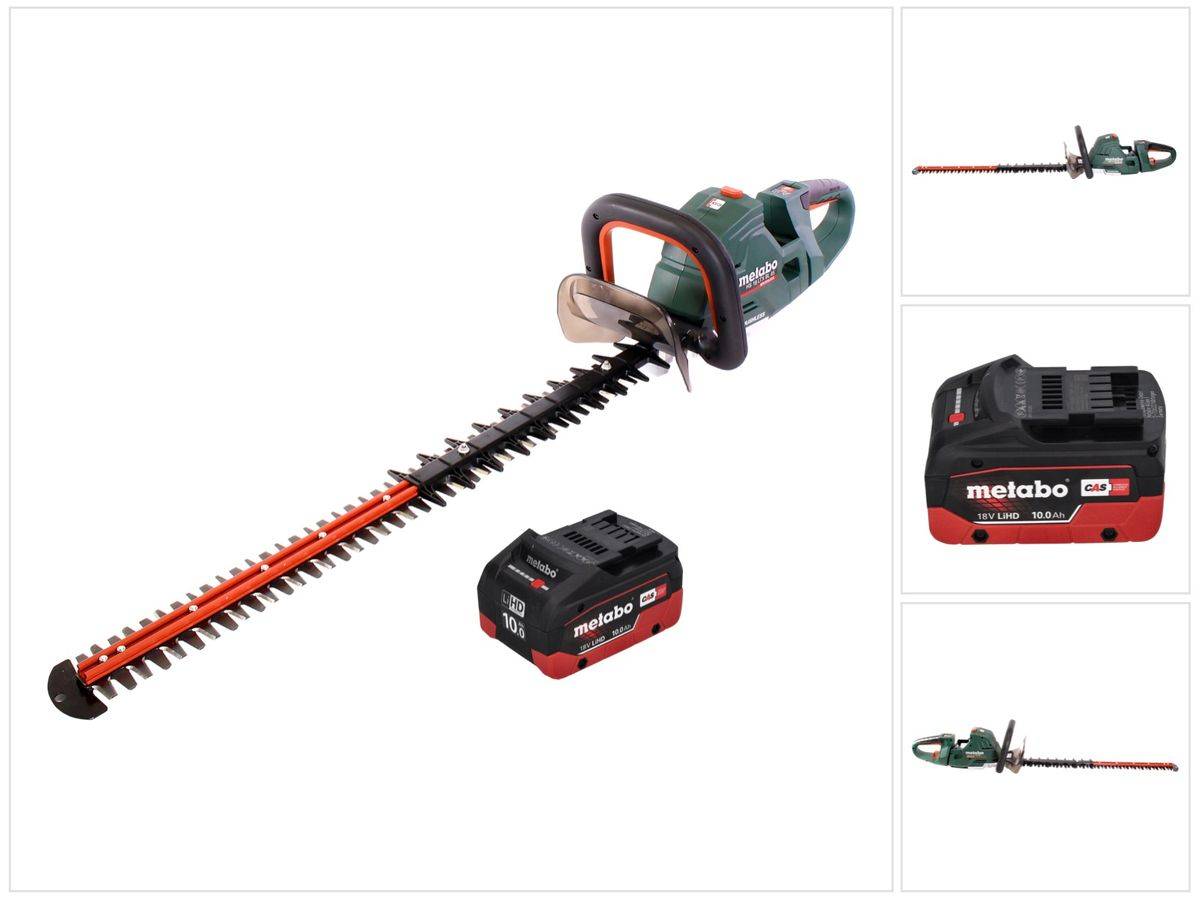 Metabo HS 18 LTX BL 75 Akku Heckenschere 18 V 75 cm Brushless + 1x Akku 10,0 Ah - ohne Ladegerät