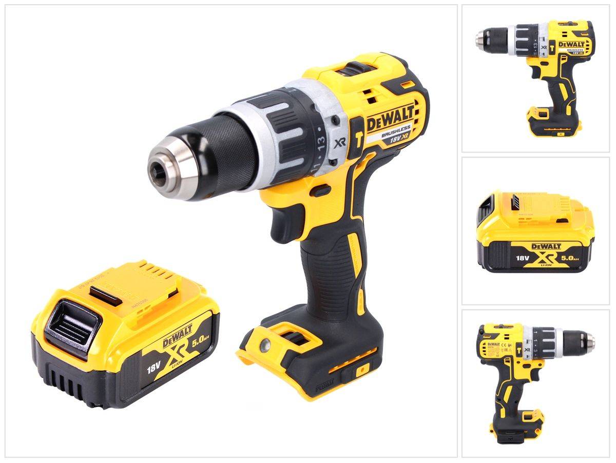 DeWalt DCD 796 N Akku Schlagbohrschrauber 18 V 70 Nm Brushless + 1x Akku 5,0 Ah - ohne Ladegerät