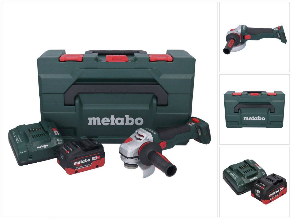 Metabo WB 18 LTX BL 15-125 Quick Akku Winkelschleifer 18 V 125 mm Brushless + 1x Akku 10,0 Ah + Ladegerät + metaBOX