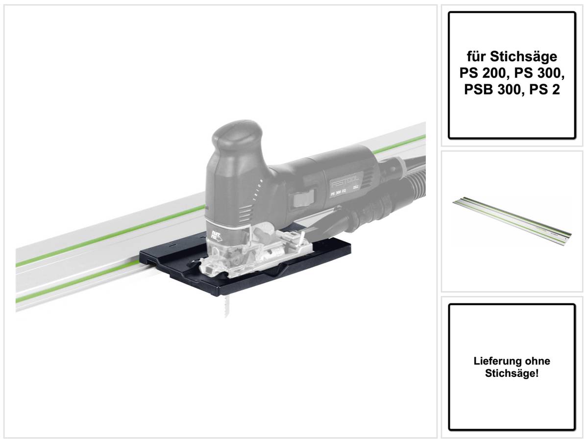 Festool FS-PS/PSB 300 Führungsanschlag ( 490031 ) + Führungsschiene 1400 mm ( 491498 ) für Stichsäge PS 200, PS 300, PSB 300, PS 2