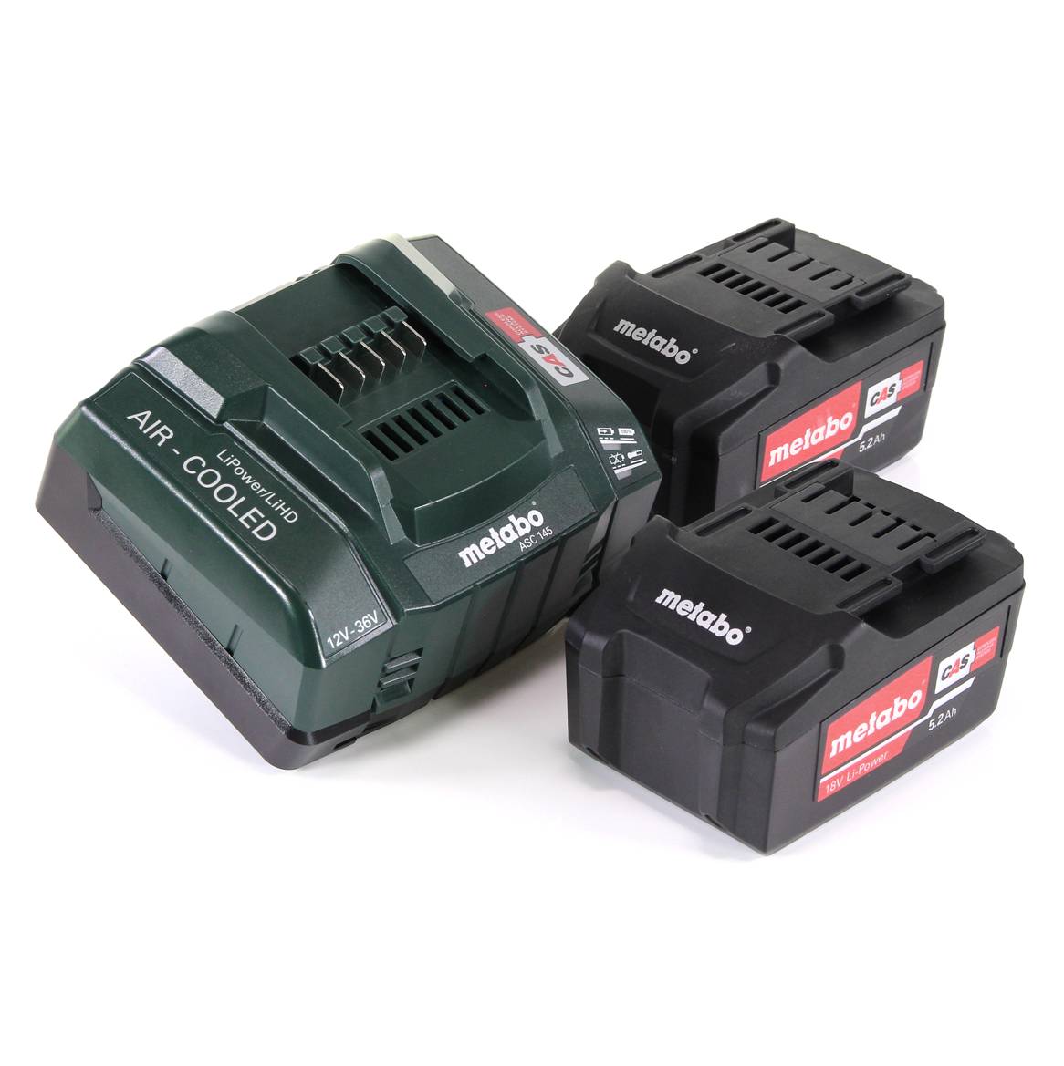 Metabo Akku Basis Set 18V mit 2x Akku 5,2Ah + Ladegerät ASC 145 ( 685051000 )