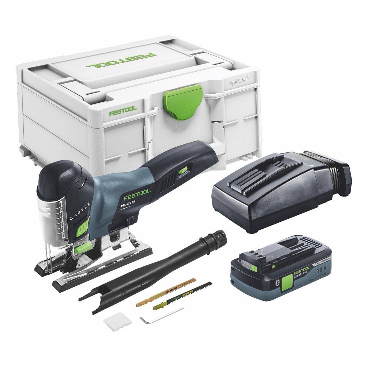 Festool CARVEX PSC 420 HPC 4,0 EBI-Plus Akku Pendelstichsäge 18 V ( 576525 ) 120 mm Brushless + 1x Akku 4,0 Ah + Ladegerät + systainer