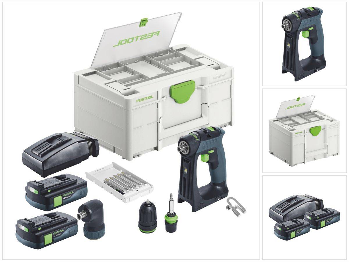 Festool CXS 18-3,0-Set Akku Bohrschrauber 18 V 40 Nm Brushless + 1x Akku 3,0 Ah + Ladegerät + Systainer ( 576884 )