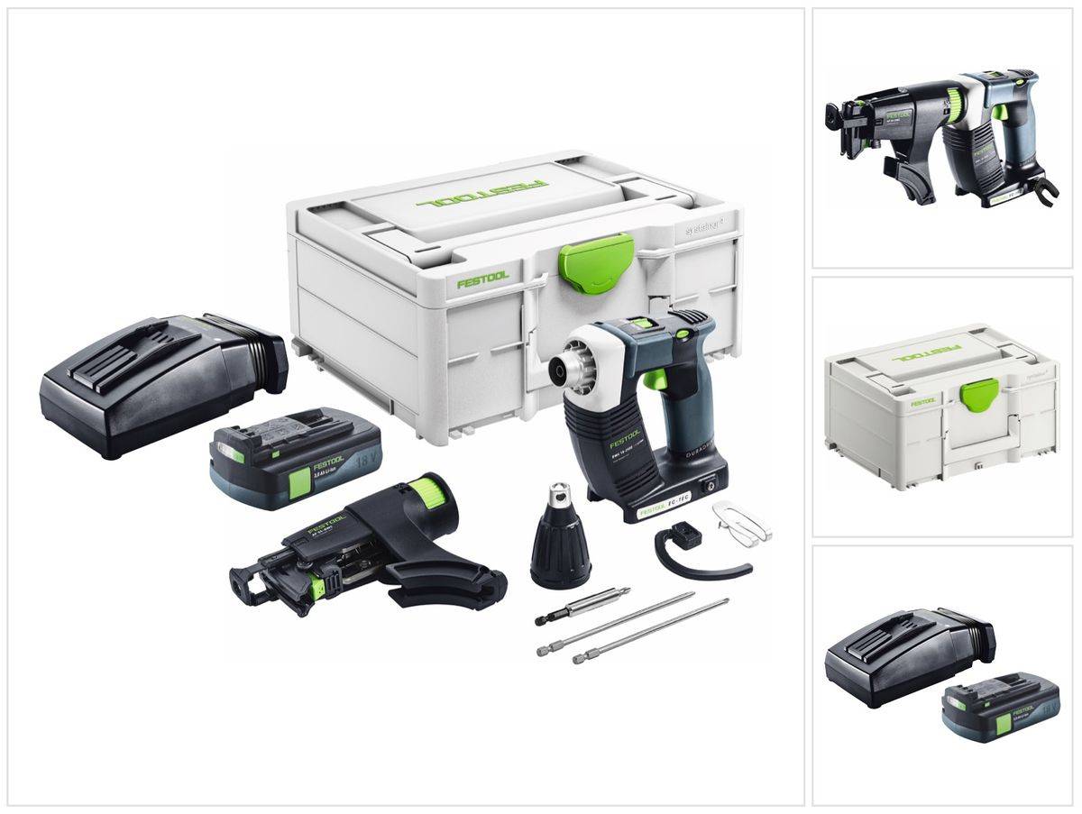 Festool DURADRIVE DWC 18-2500 Basic Akku Bauschrauber 18 V 18 Nm Brushless + 1x Akku 3,0 Ah + Ladegerät + Systainer