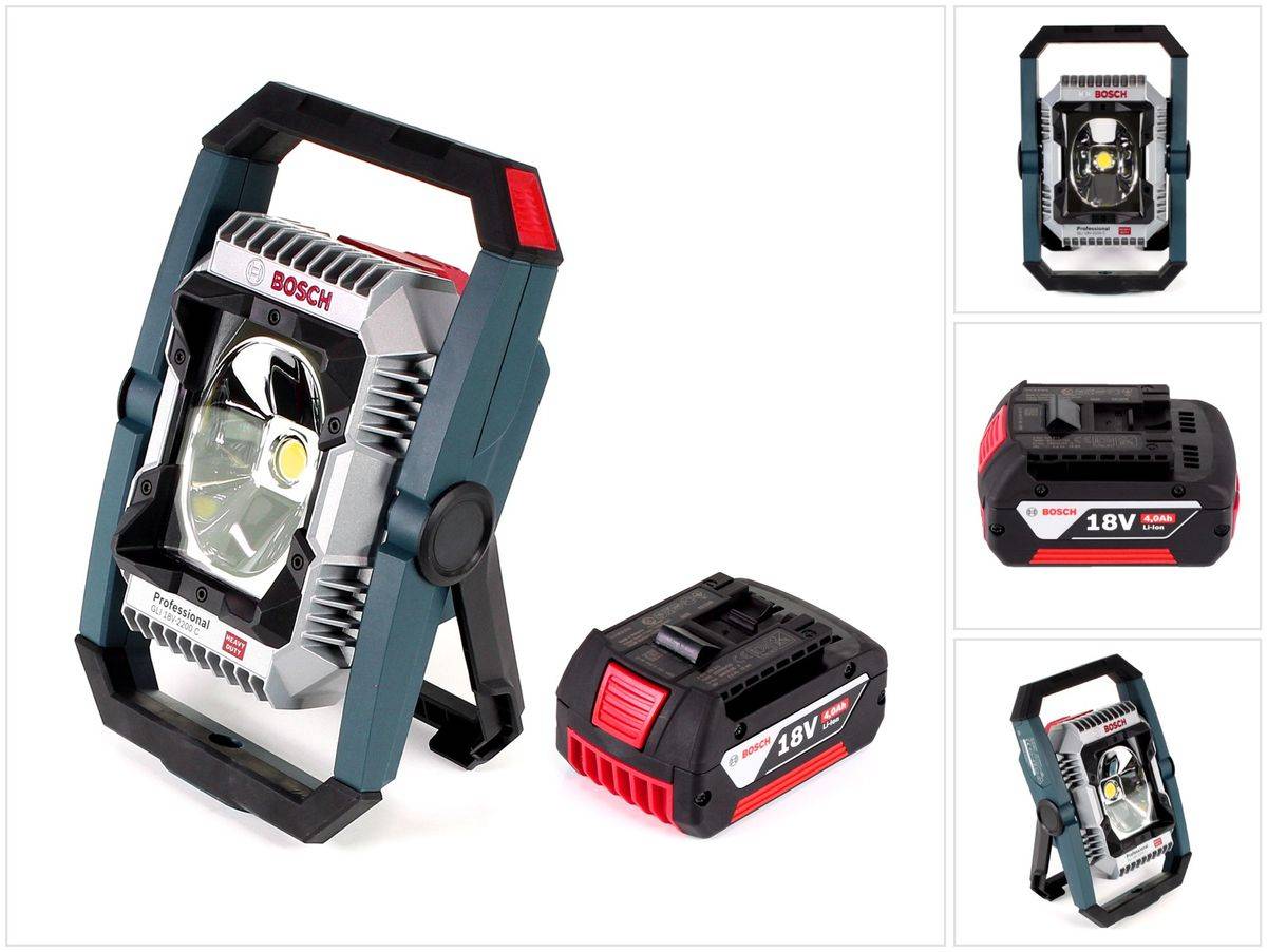 Bosch GLI 18V-2200 C Akku Lampe 18V 2200lm Bluetooth ( 0601446501 ) + 1x 4,0 Ah Akku - ohne Ladegerät