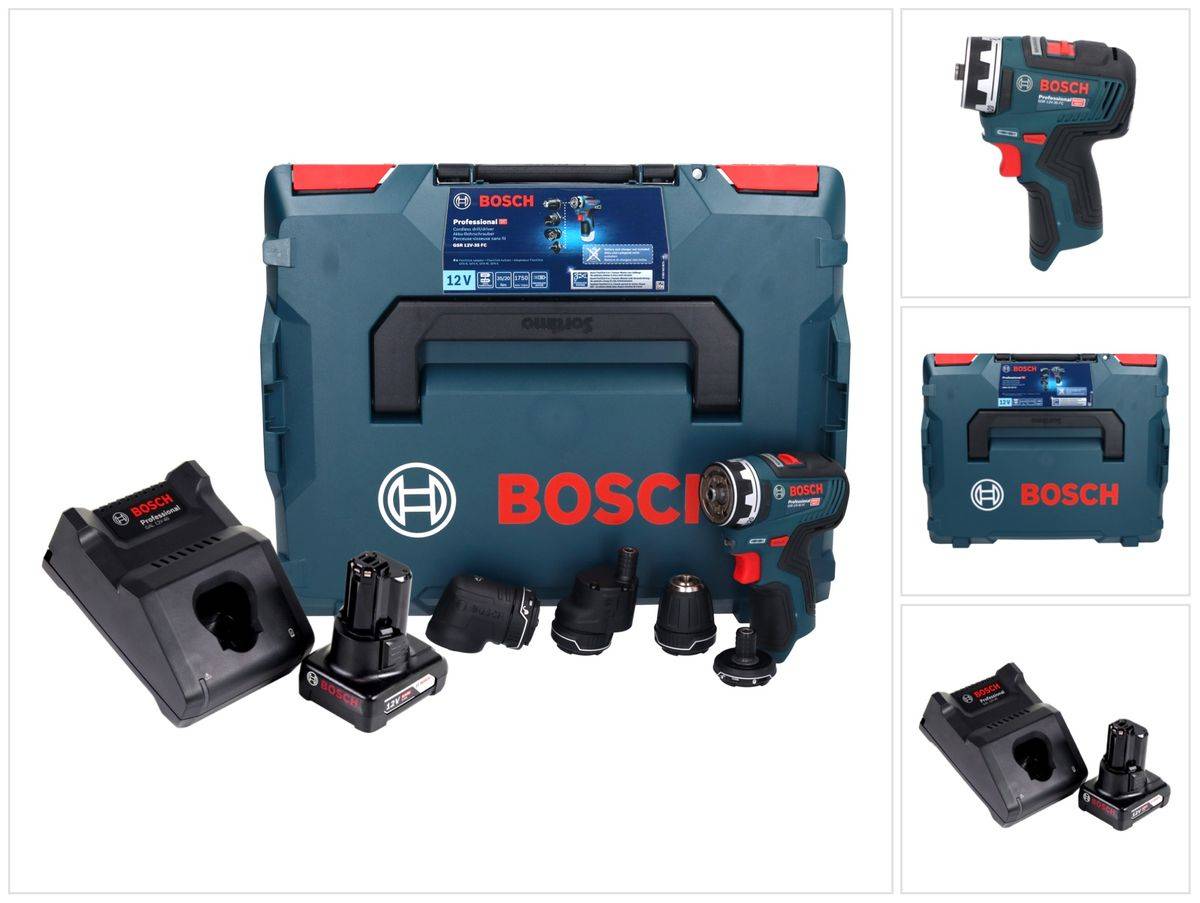 Bosch GSR 12V-35 FC Professional Akku Bohrschrauber 12 V 35 Nm Brushless + 1x Akku 6,0 Ah + Ladegerät + L-Boxx