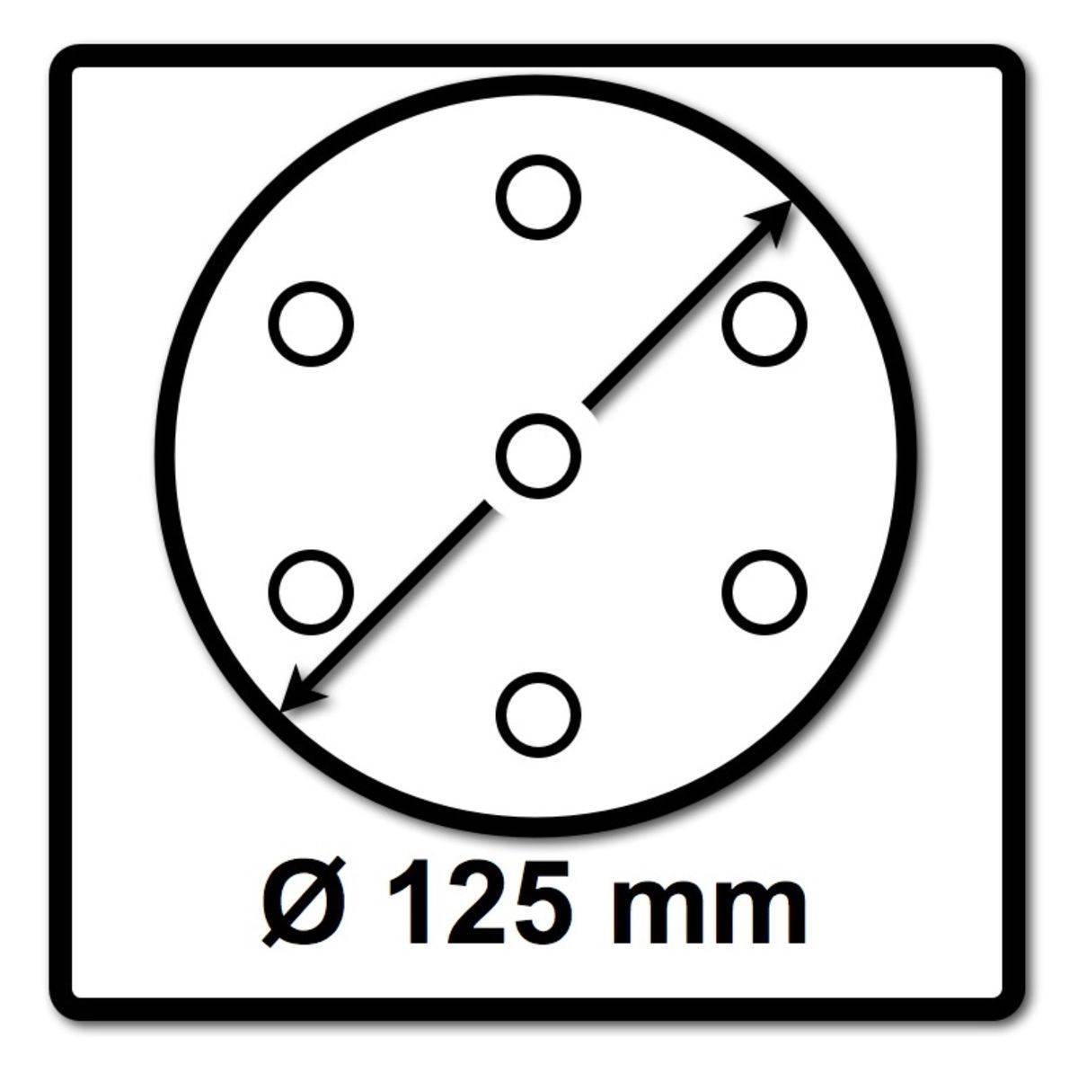 Makita Schleifpapier Klett 125mm K240 100 Stk. ( 2x P-43686 ) für DBO BO DCW DWE GEX PEX SXE BOS