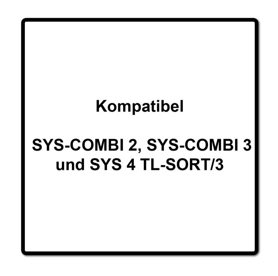 Festool Einsatzboxen Set 60x60/120x71 3xFT ( 201124 ) 17 tlg. für SYS-COMBI 2, SYS-COMBI 3 und SYS 4 TL-SORT/3