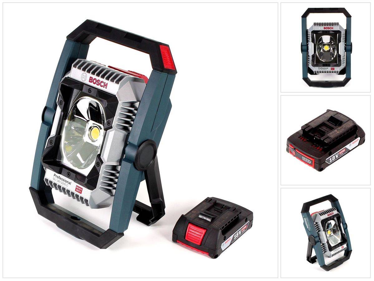 Bosch GLI 18V-2200 C Akku Lampe 18V 2200lm Bluetooth ( 0601446501 ) + 1x 2,0 Ah Akku - ohne Ladegerät