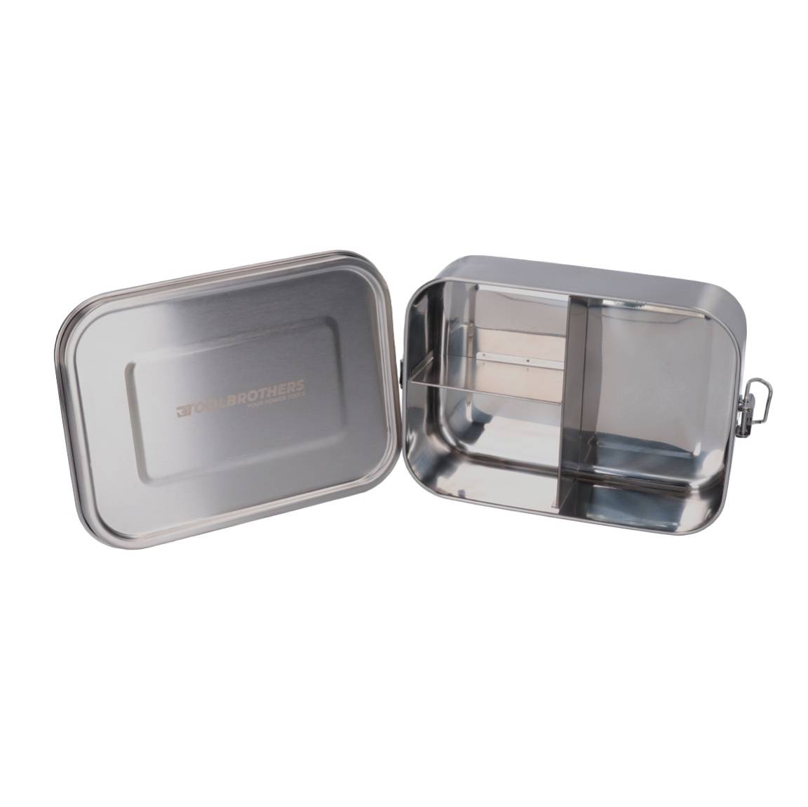 Toolbrothers Lunchpaket mit Makita Isoliertasche + Toolbrothers Fan Edelstahl Brotdose mit Trennfächern und Edelstahldeckel 1200 ml + Edelstahl