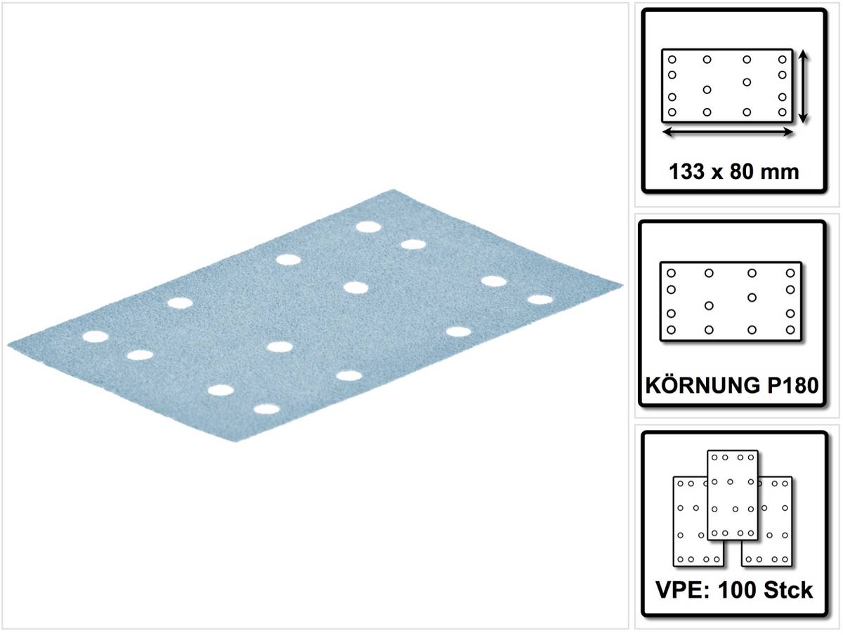 Festool Granat Schleifstreifen STF 80x133 P 180 GR 100 ( 497122 )