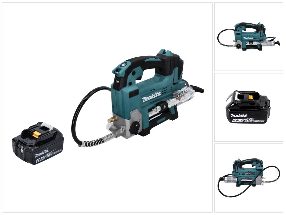 Makita DGP 180 M1 Akku Fettpresse 18 V 690 bar + 1x Akku 4,0 Ah - ohne Ladegerät