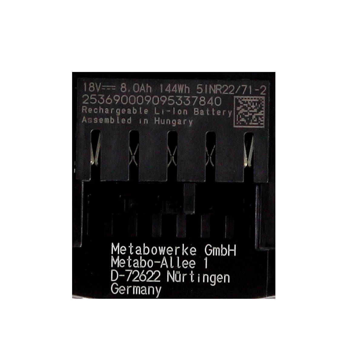 Metabo LiHD Akkupack 18 V 8,0 Ah Li-Ion Akku ( 625369000 ) CAS System