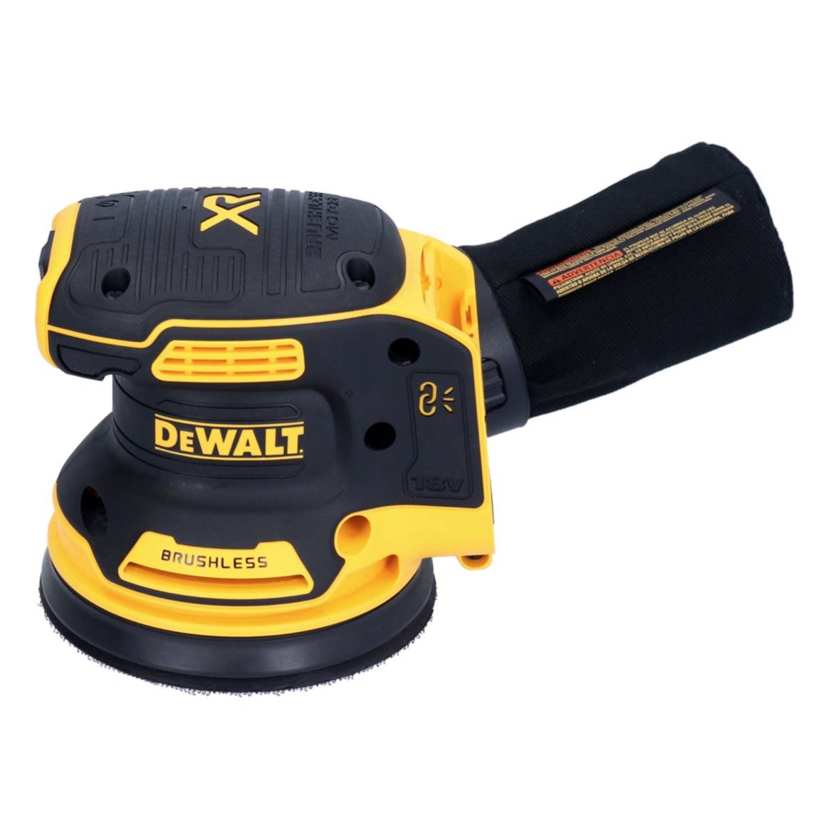 DeWalt DCW 210 D1 Akku Exzenterschleifer 18 V 125 mm Brushless + 2x Akku 2,0 Ah + Ladegerät + 1x Toolbrothers TURTLE Schleifscheiben Set