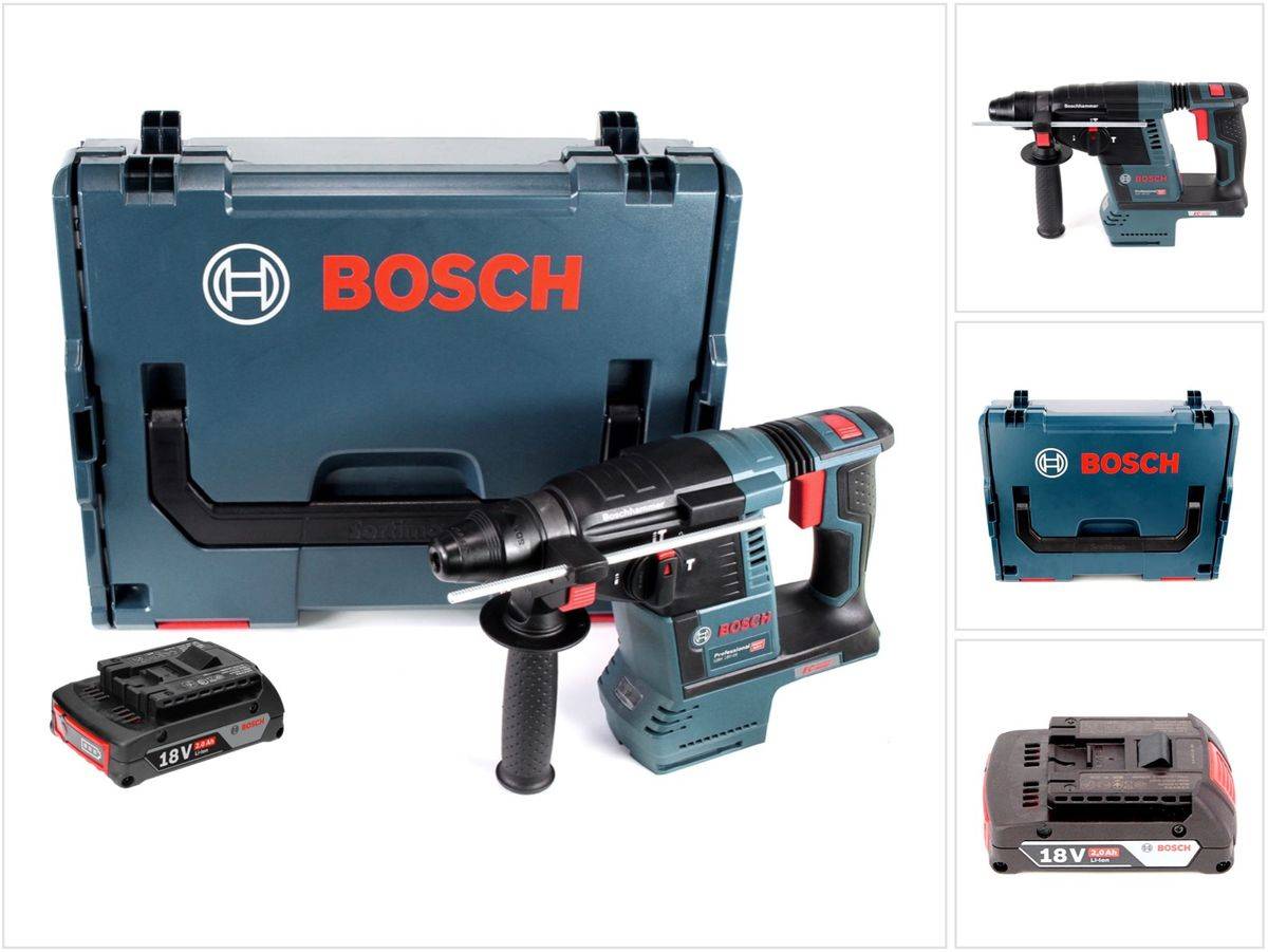 Bosch GBH 18V-26 Akku Bohrhammer 18V 2,6J brushless SDS plus + 1x Akku 2,0Ah + L-Boxx - ohne Ladegerät