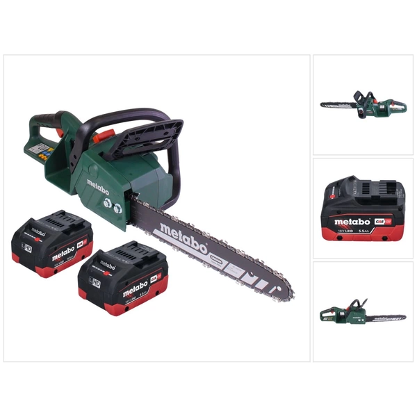 Metabo MS 36-18 LTX BL 40 Akku Kettensäge 36 V ( 2x 18 V ) 40 cm 22 m/s Brushless + 2x Akku 5,5 Ah - ohne Ladegerät Metabo MS 36-18 LTX BL 40 Akku Kettensäge 36 V ( 2x 18 V ) 40 cm 22 m/s Brushless + 2x Akku 5,5 Ah - ohne Ladegerät