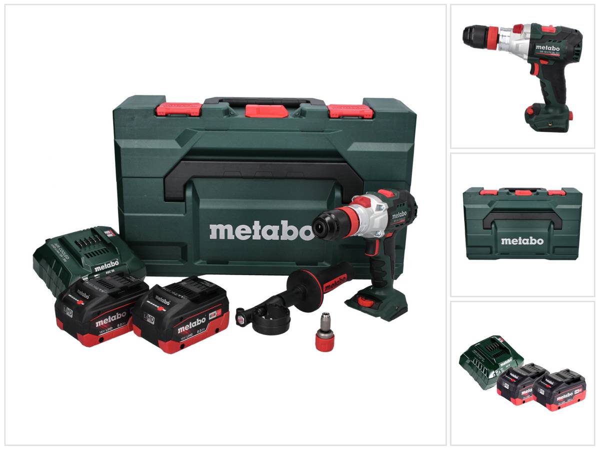 Metabo SB 18 LTX BL Q I Akku Schlagbohrschrauber 18 V 130 Nm Brushless + 2x Akku 8,0 Ah + Ladegerät + metaBOX