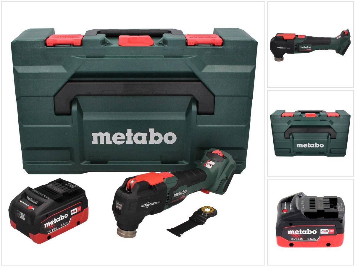 Metabo MT 18 LTX BL QSL Akku Multitool 18 V Brushless Starlock Plus + 1x Akku 5,5 Ah + metaBOX - ohne Ladegerät