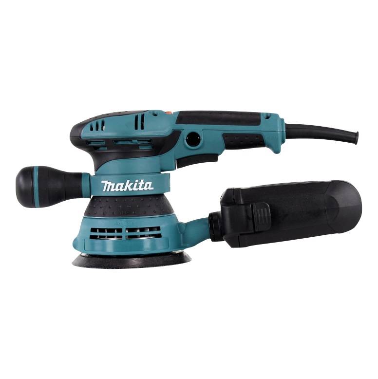 Makita BO 5041 Exzenterschleifer / Schleifmaschine 300 W 125 mm + 4x Toolbrothers SPIDER Netzschleifmittel Set