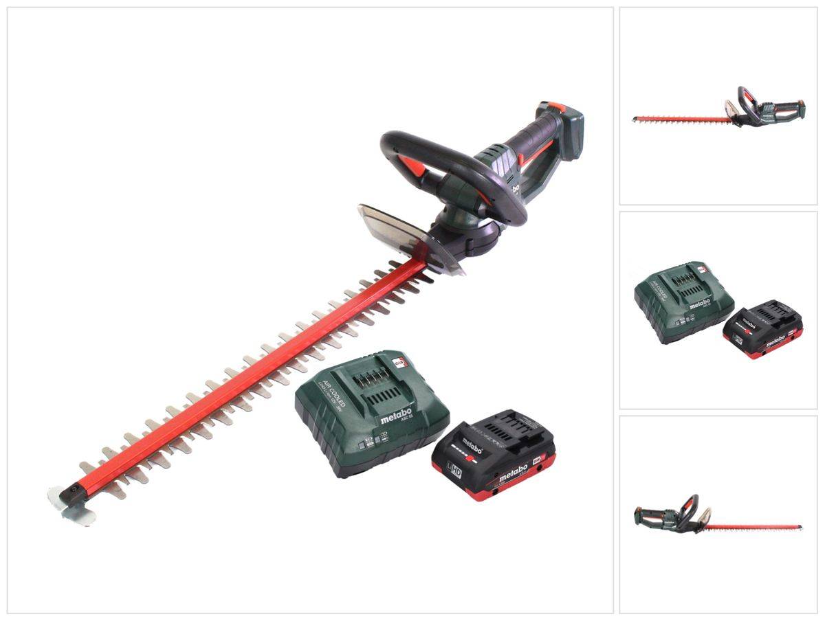 Metabo HS 18 LTX 55 Akku Heckenschere 18 V 53 cm + 1x Akku 4,0 Ah + Ladegerät