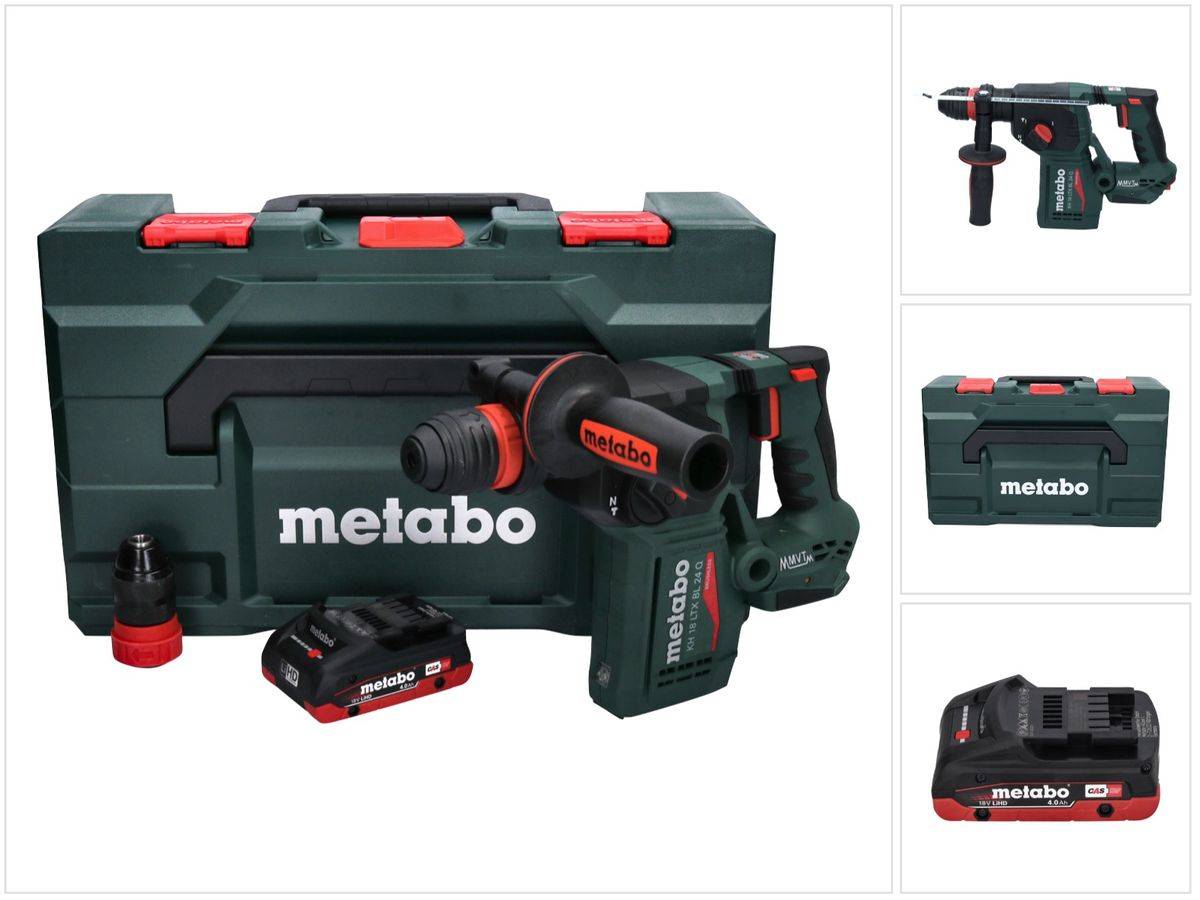 Metabo KH 18 LTX BL 24 Q Akku Kombihammer 18 V 2,2 J + 1x Akku 4,0 Ah + metaBOX - ohne Ladegerät