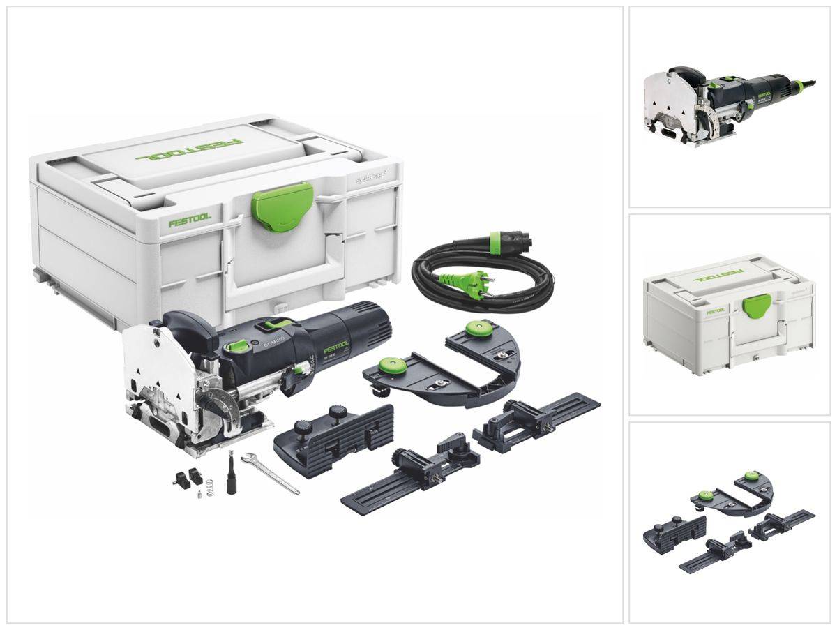 Festool DF 500 Q-Set Dübelfräse 420 Watt 4 - 10 mm ( 576420 ) + Leistenanschlag + Queranschlag + Systainer ​- Nachfolger von 57442