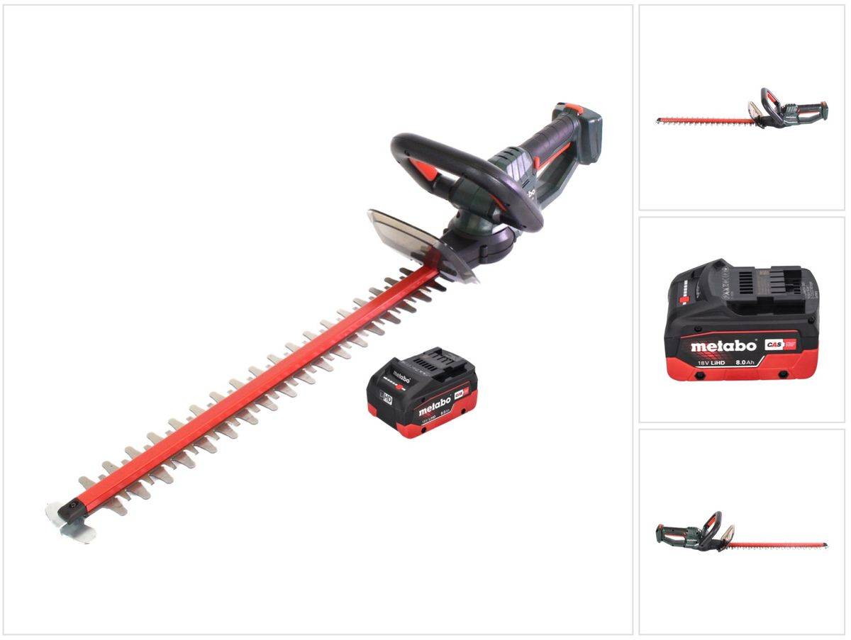 Metabo HS 18 LTX 65 Akku Heckenschere 18 V 63 cm + 1x Akku 8,0 Ah - ohne Ladegerät