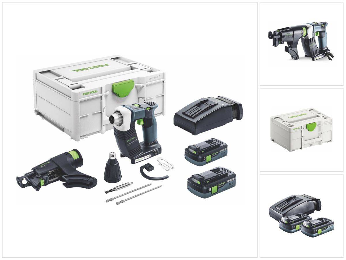 Festool DURADRIVE DWC 18-4500 HPC 4,0 I-Plus Akku Bauschrauber 18 V 14 Nm Brushless ( 576502 ) + 2x Akku 4,0 Ah + Ladegerät + Systainer ( Nachfolger