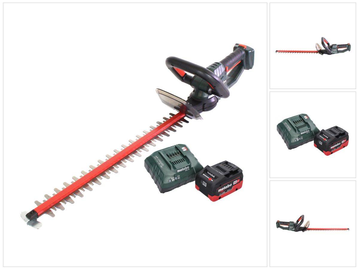 Metabo HS 18 LTX 55 Akku Heckenschere 18 V 53 cm + 1x Akku 8,0 Ah + Ladegerät