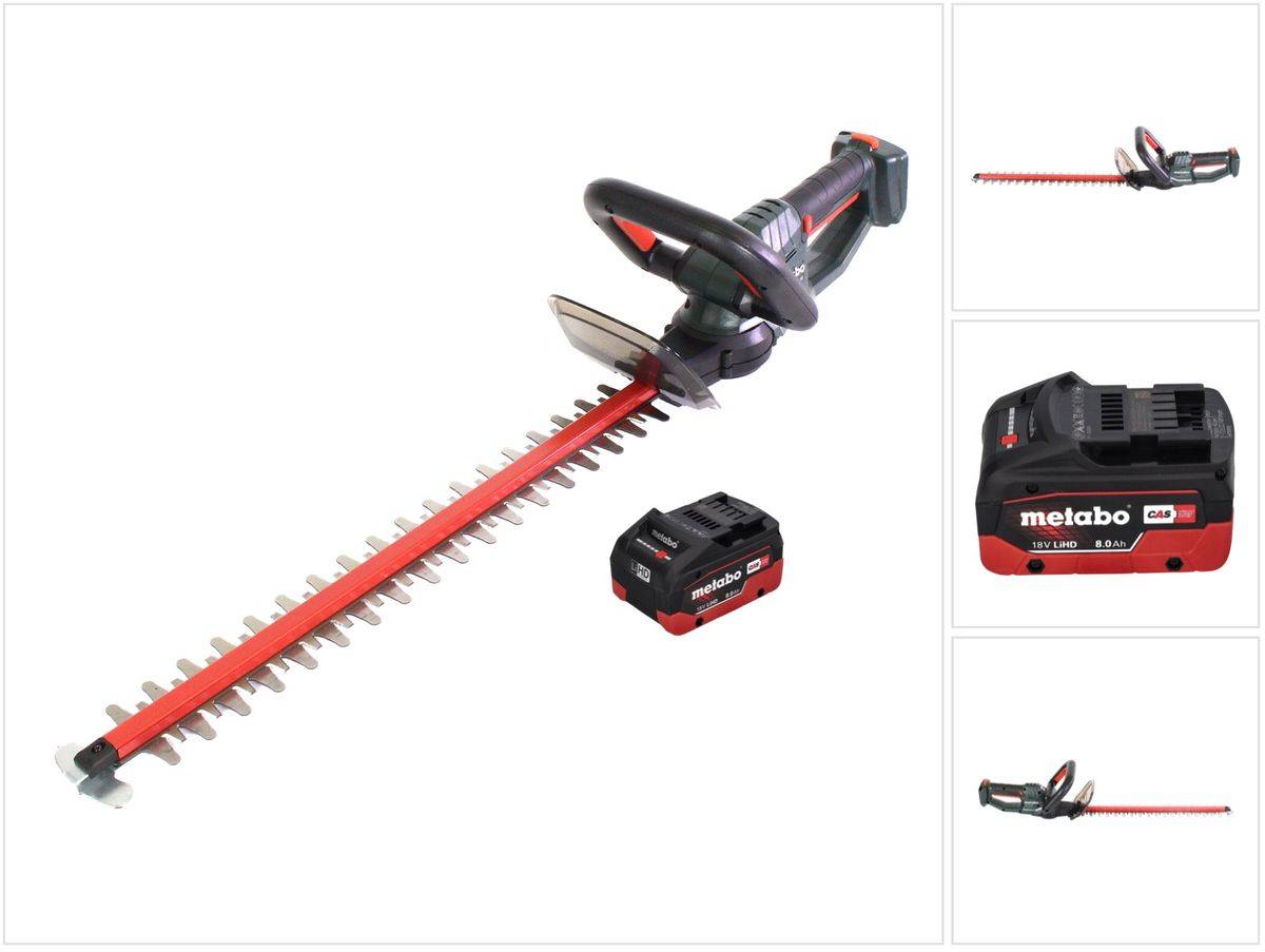 Metabo HS 18 LTX 45 Akku Heckenschere 18 V 43 cm + 1x Akku 8,0 Ah - ohne Ladegerät