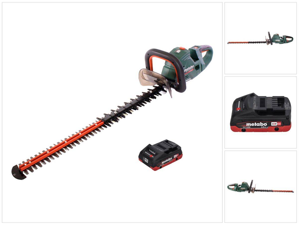 Metabo HS 18 LTX BL 75 Akku Heckenschere 18 V 75 cm Brushless + 1x Akku 4,0 Ah - ohne Ladegerät