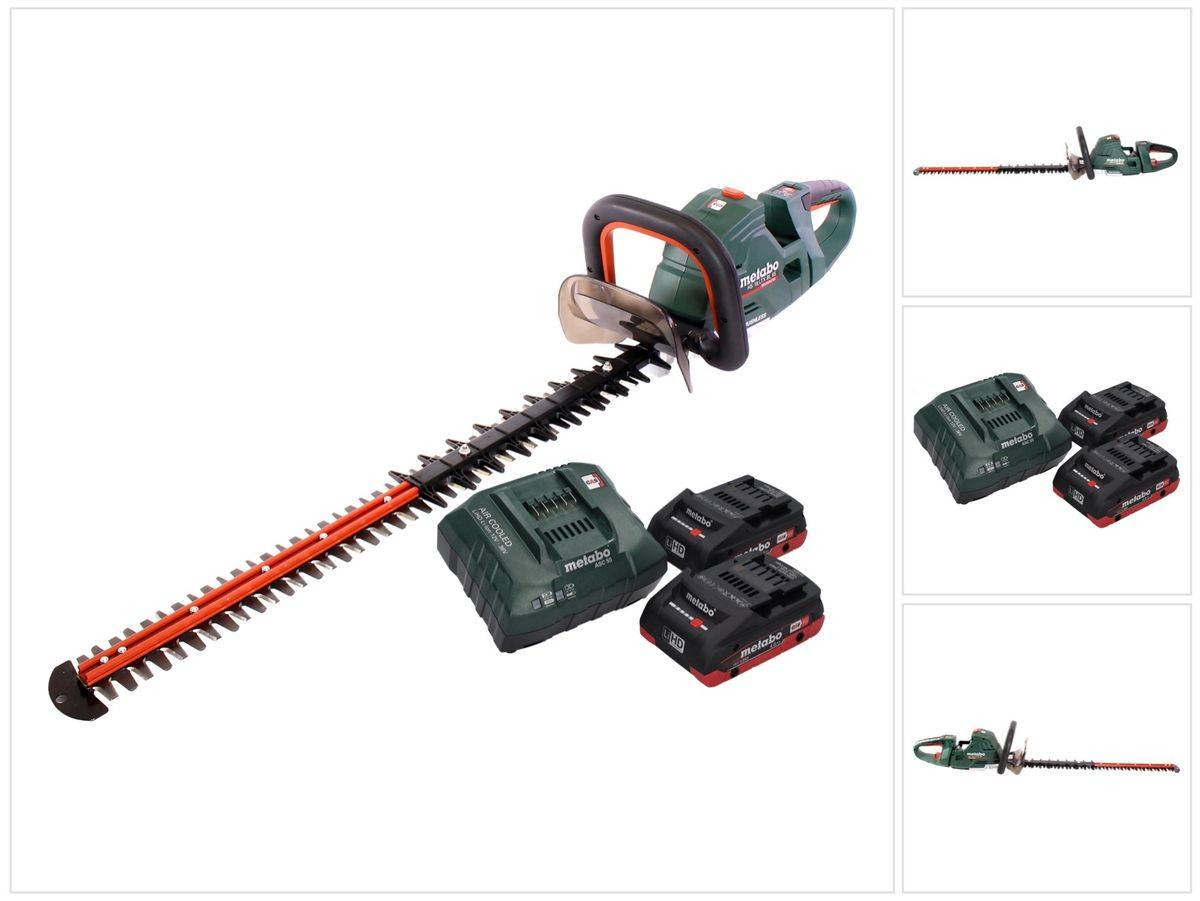 Metabo HS 18 LTX BL 75 Akku Heckenschere 18 V 75 cm Brushless + 2x Akku 4,0 Ah + Ladegerät