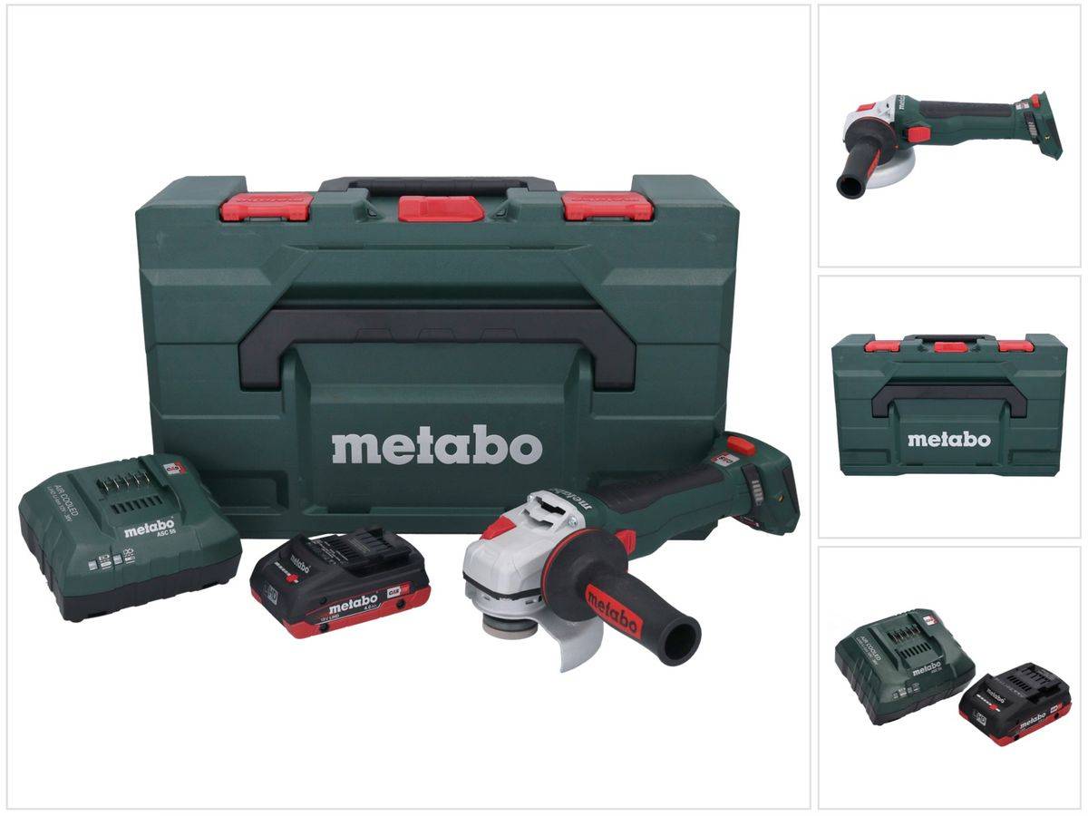Metabo WB 18 LT BL 11-125 Quick Akku Winkelschleifer 18 V 125 mm Brushless + 1x Akku 4,0 Ah + Ladegerät + metaBOX
