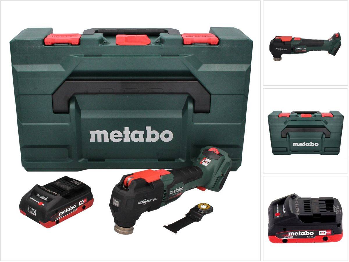 Metabo MT 18 LTX BL QSL Akku Multitool 18 V Brushless Starlock Plus + 1x Akku 4,0 Ah + metaBOX - ohne Ladegerät